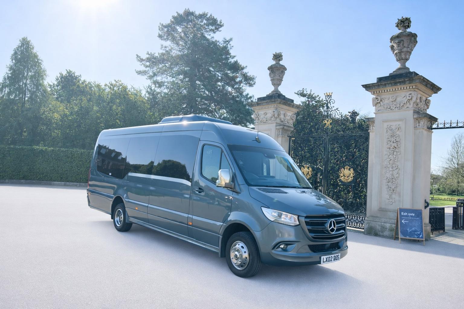 16 seater Mercedes wedding minibus hire London
