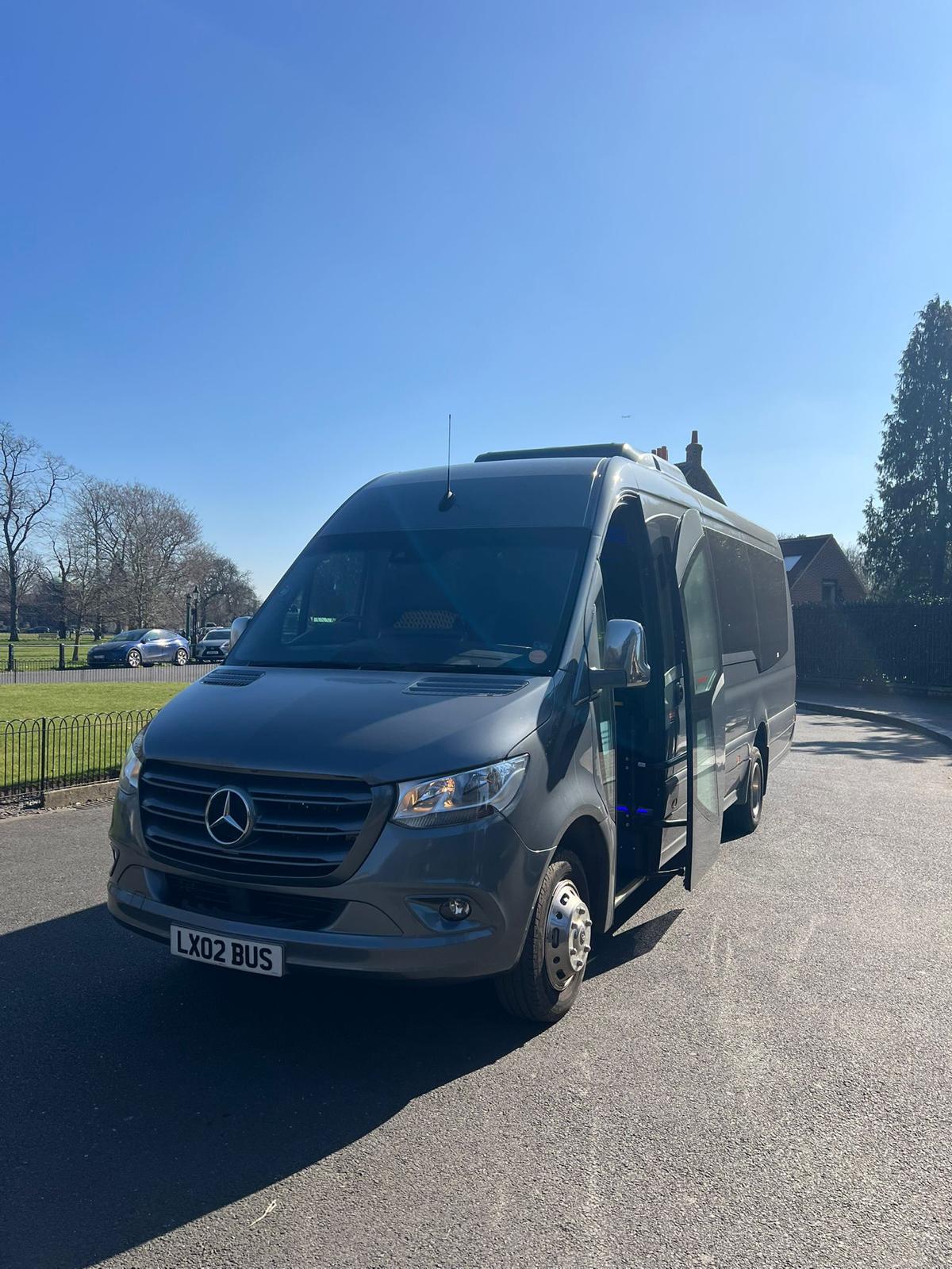 luxury Mercedes minicoach wedding transport 16 seater