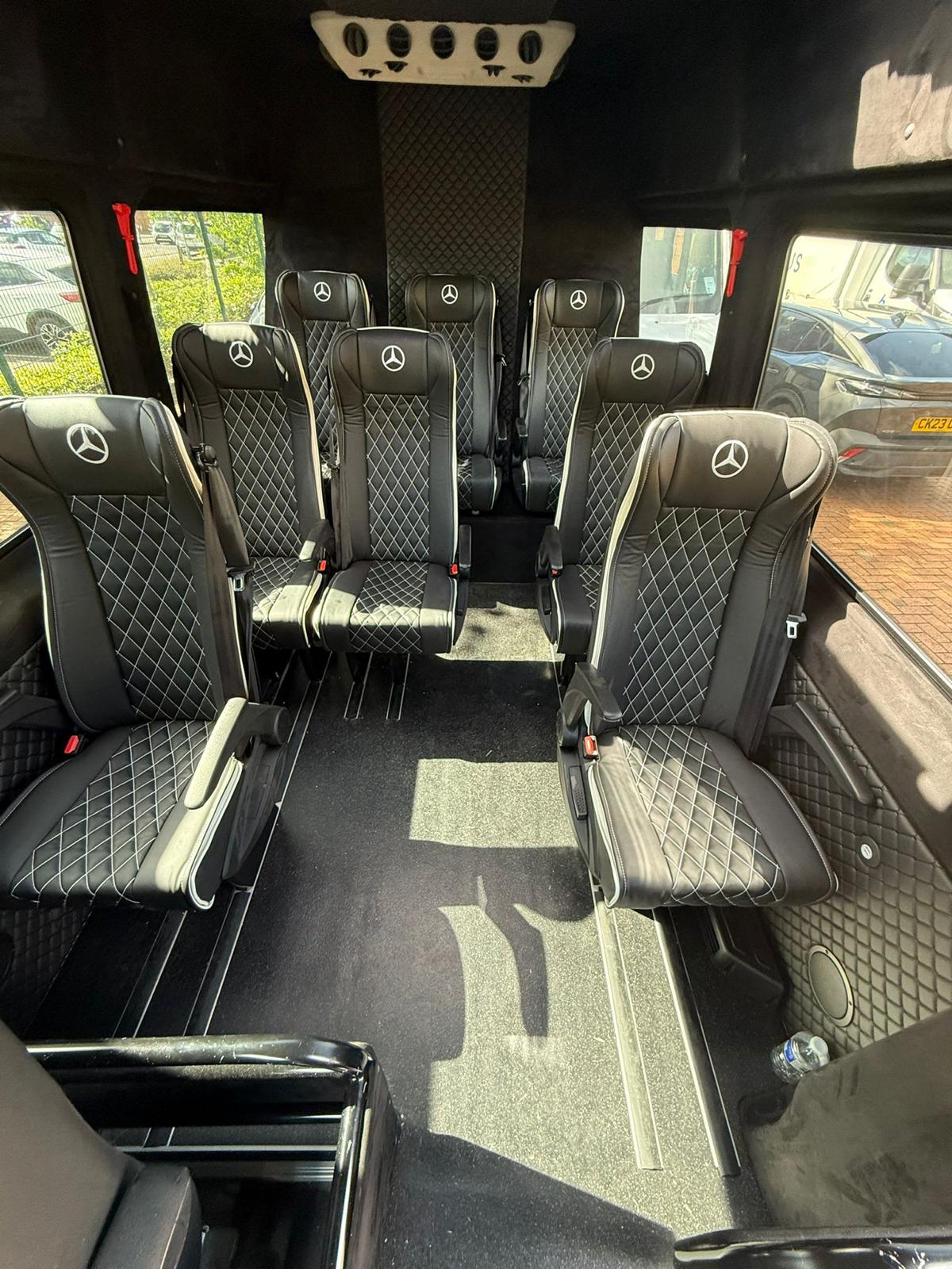 Mercedes Sprinter 8 Seater Executive chauffeur vehicle with spacious luxury interior