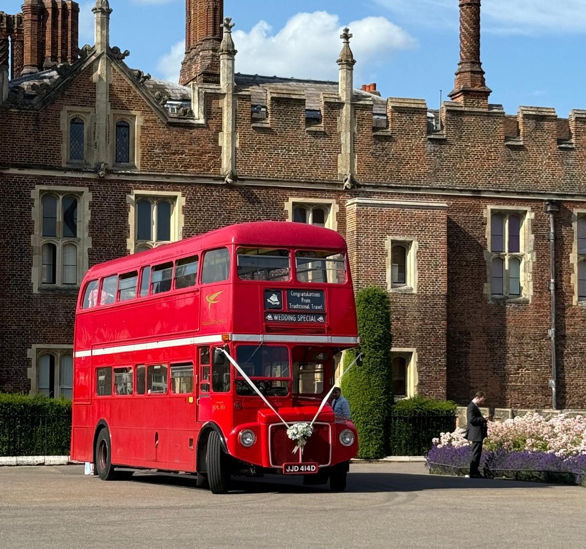 Vintage London Routemaster bus wedding hire