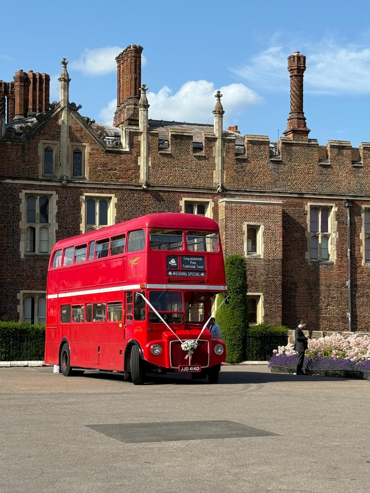 Vintage London Routemaster bus wedding hire