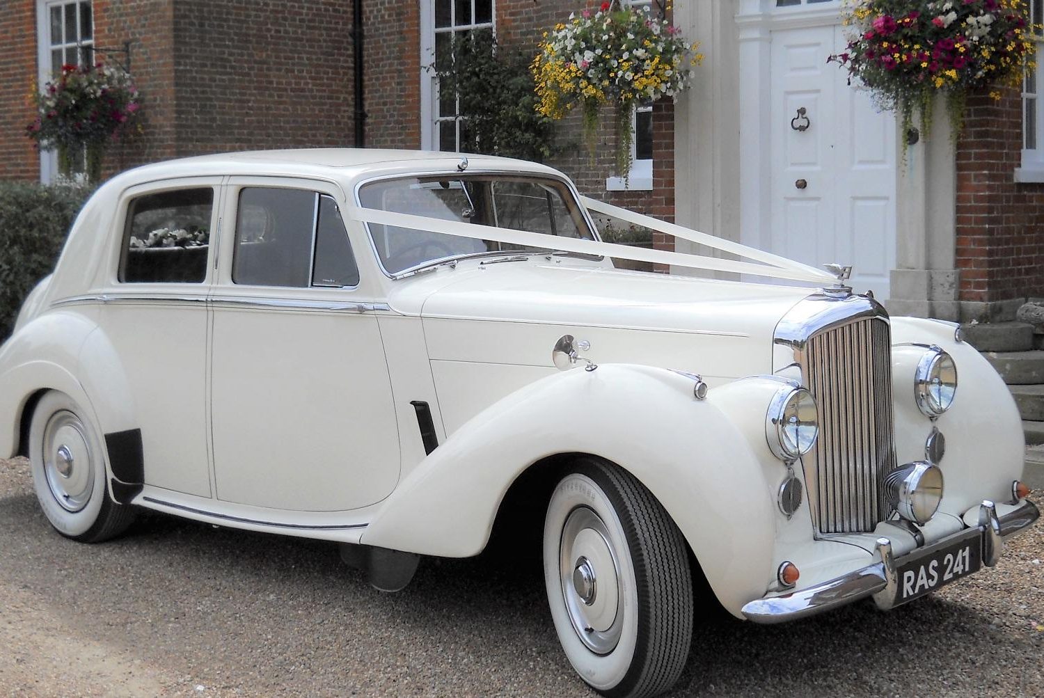 Bentley R Type vintage wedding car hire London white
