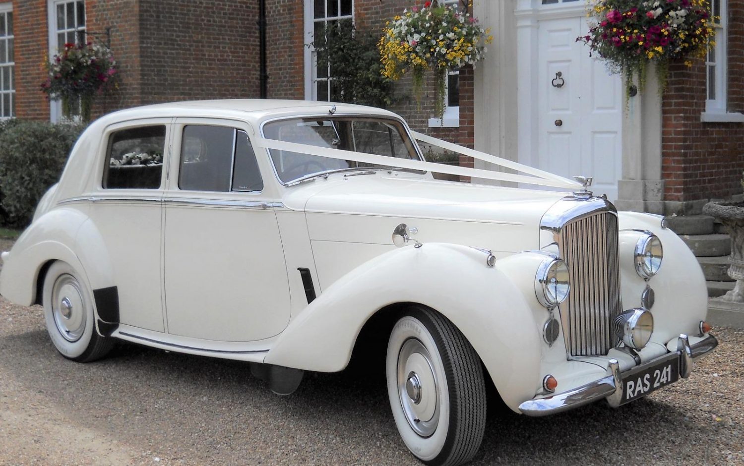 Bentley R Type vintage wedding car hire London white