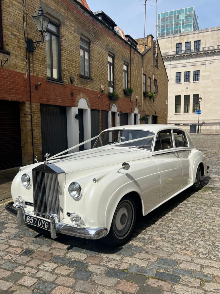luxury wedding car hire London classic Rolls Royce wedding car