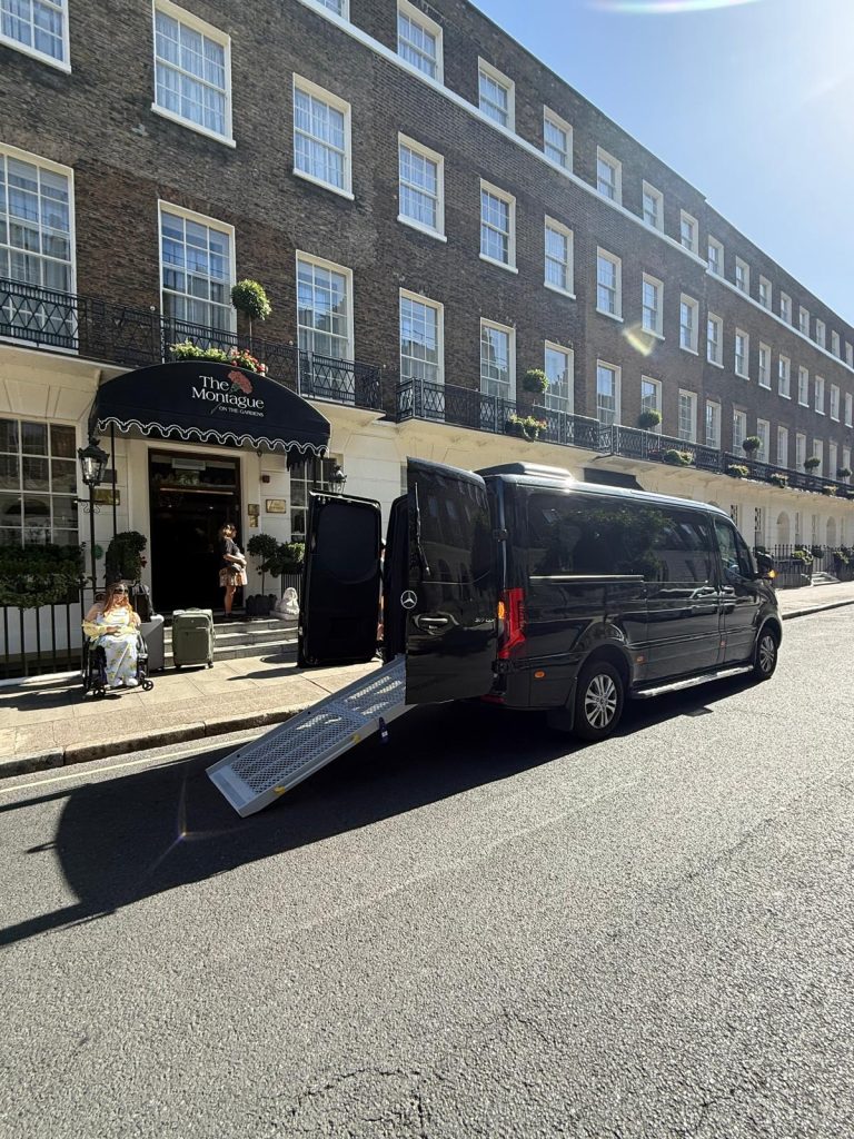 8 seater wheelchair accessible Mercedes Sprinter interior